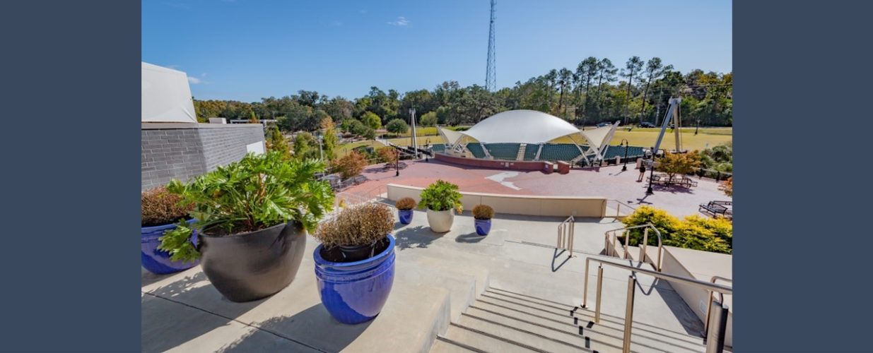 Park amphitheater at Cascades Park and Trail in Tallahassee, FL